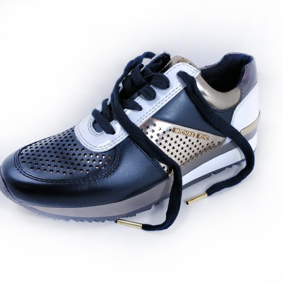 michael kors tennis shoe womens blue